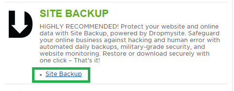 Site Backup